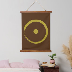 Astrological Sun Sign - Buddhism Zen Circle 3 Hanging Tapestry