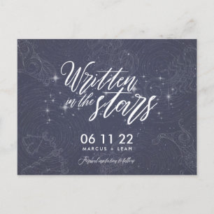 Astrological Written in the Stars Save the Date Postcard