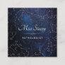 Astrologist Blue Cosmic Sky Star Constellation Square Business Card