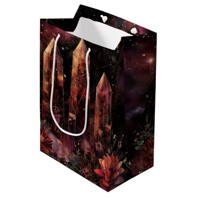 Astrology Amethyst Constellation Cosmic Medium Gift Bag (Front Angled)