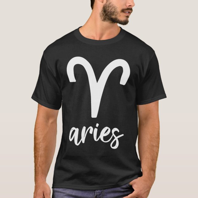 Astrology Aries Zodiac T-Shirt (Front)