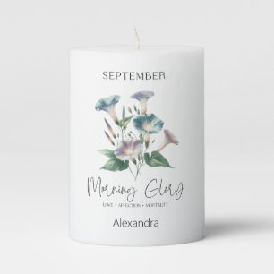 Astrology Birth Month September   Flower Glory Pillar Candle