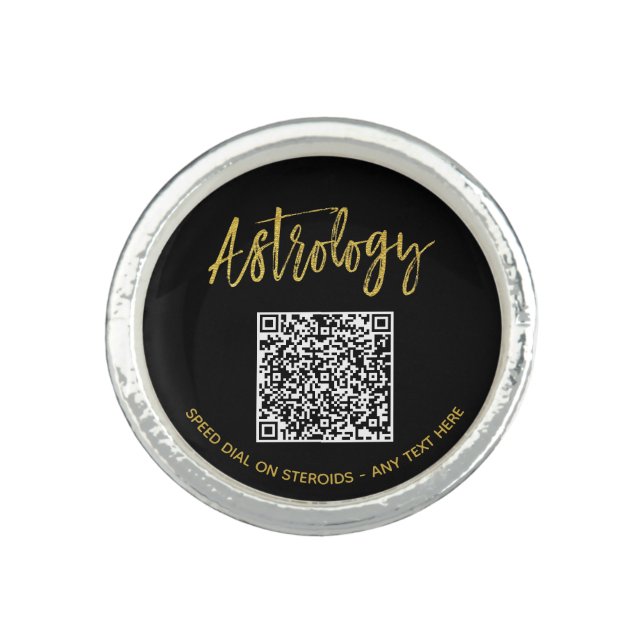 *~* Astrology Business Promotion QR Marketing  Ring (Front)