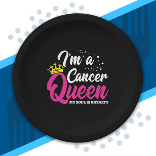 Astrology Cancer Birthday Queen Zodiac June July Paper Plates