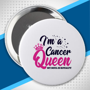 Astrology Cancer Birthday Queen Zodiac Sign Soul Button