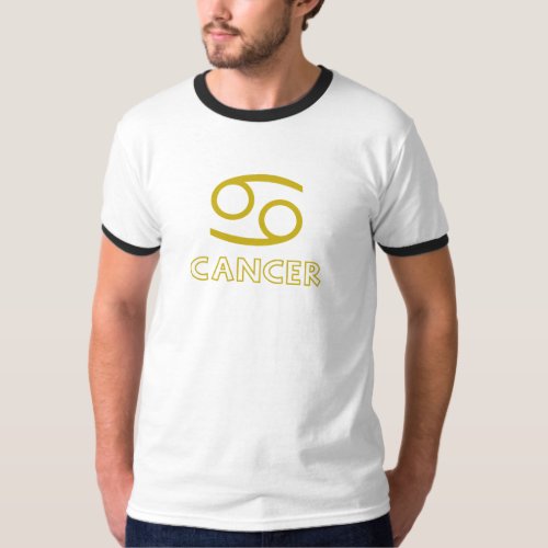 Astrology Cancer Sun Sign Symbol Gold T_Shirt