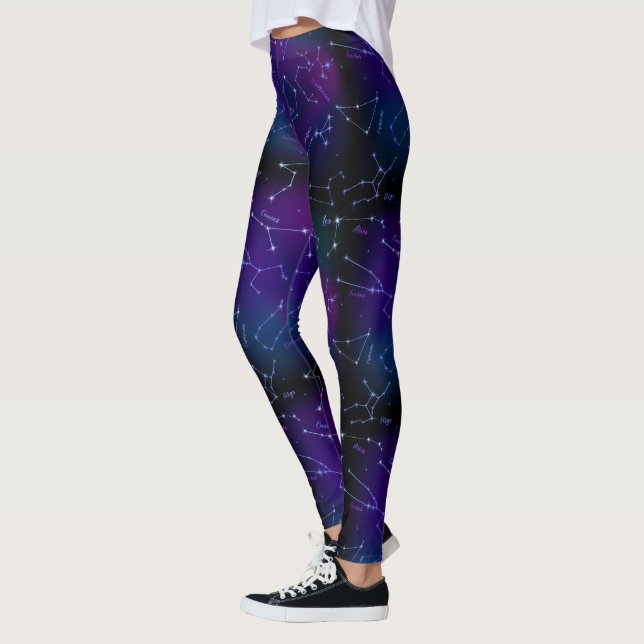 Astrology Constellation Stars Space Pattern Leggings (Left)