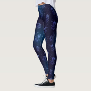 Astrology Constellation Stars Space Pattern Leggings