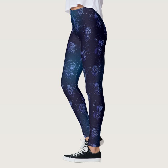 Astrology Constellation Stars Space Pattern Leggings (Left)