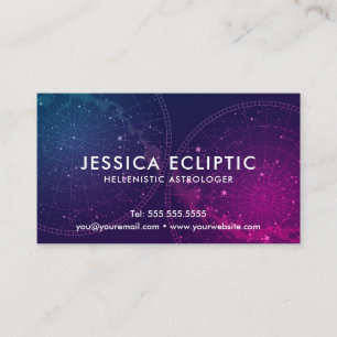 Astrology Constellations Chart (Color) Astrologer Business Card