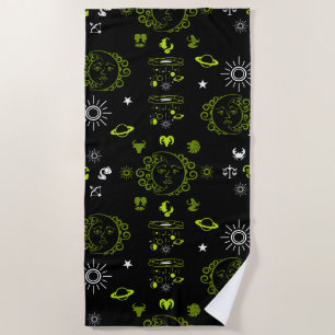 Astrology Home Decor Print Beach Towel