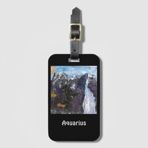 Astrology Horoscope Aquarius Acrylic Luggage Tag