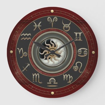 Astrology Large Clock by TheClockShop at Zazzle