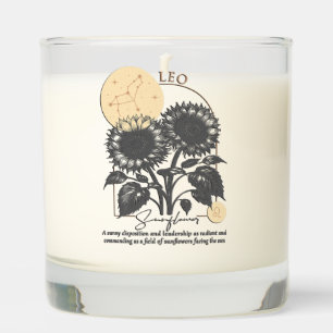Astrology/Leo Zodiac Sign Flower Sunflower Scented Candle