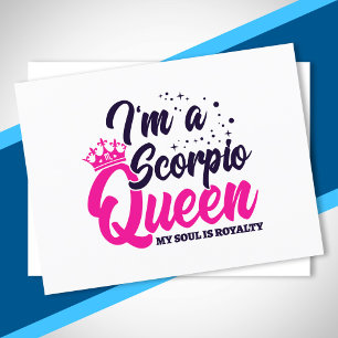 Astrology October November Birthday Scorpio Queen Postcard