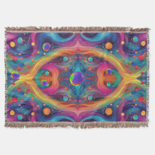 Astrology planet space galaxy universe throw blanket