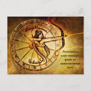 Astrology Sagittarius Horoscope Personal Message Announcement Postcard