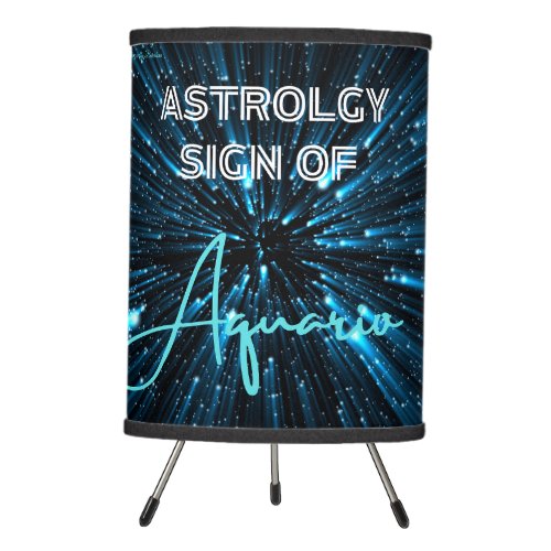 Astrology sign _Aquarius  Spanish_Aquario Tripod Lamp