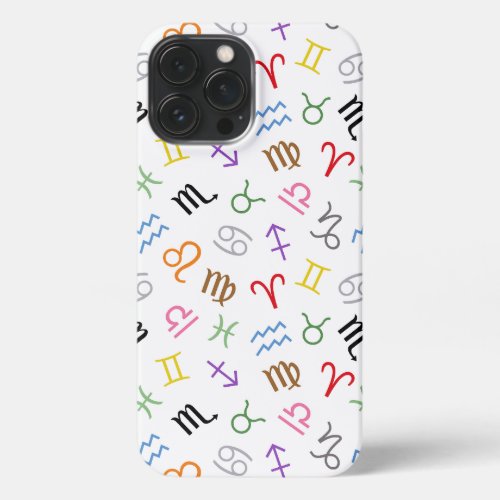 Astrology Sign Symbols Pattern ColorWhite iPhone 13 Pro Max Case