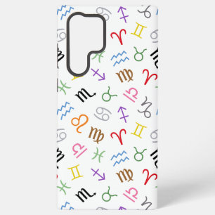 Astrology Sign Symbols Pattern Color+White Samsung Galaxy S22 Ultra Case