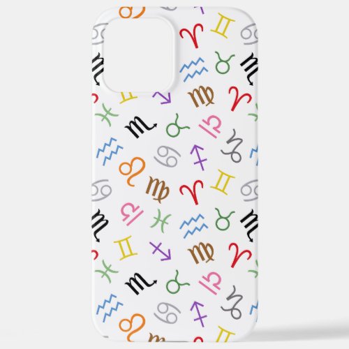 Astrology Sign Symbols Pattern ColorWhite Samsung iPhone 12 Pro Max Case