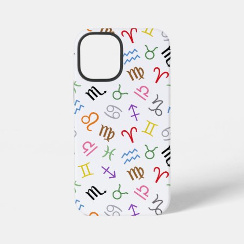 Astrology Sign Symbols Pattern ColorWhite Samsung iPhone 12 Mini Case