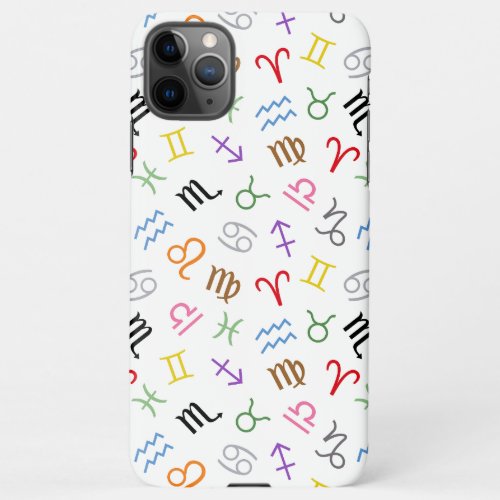 Astrology Sign Symbols Pattern ColorWhite Samsung iPhone 11Pro Max Case