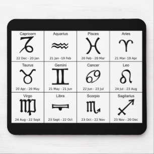 astrology signs mousepad