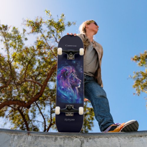 Astrology Skateboard with Leo Symbol
