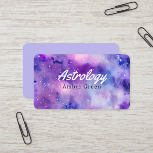 Astrology spiritual galaxy stars sky business card