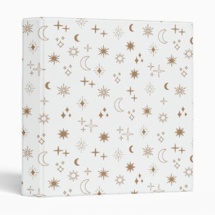 Astrology Star Pattern 3 Ring Binder
