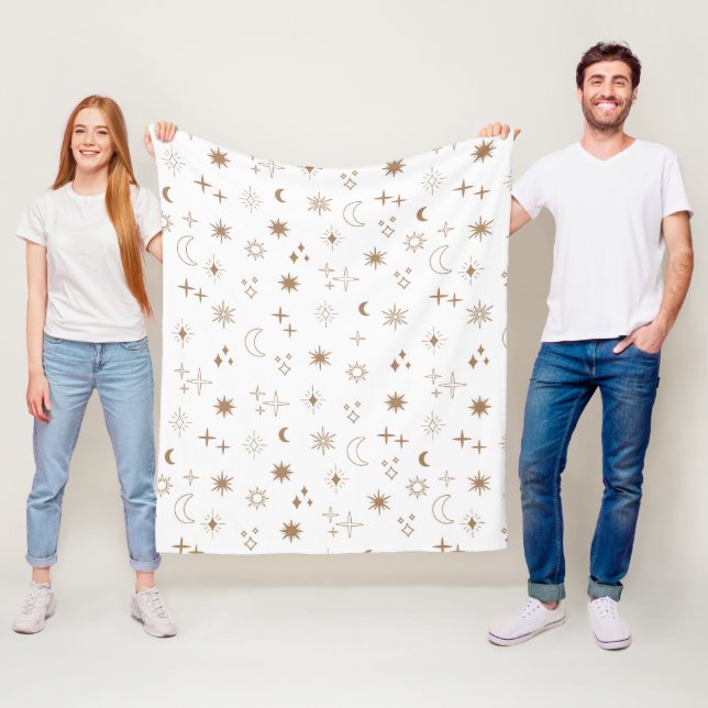 Astrology Star Pattern Fleece Blanket (In Situ)