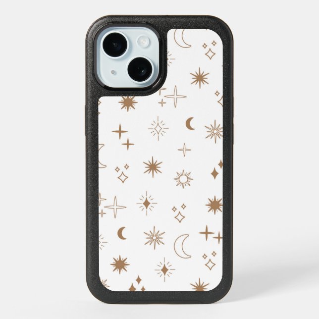 Astrology Star Pattern iPhone 15 Case (Back)