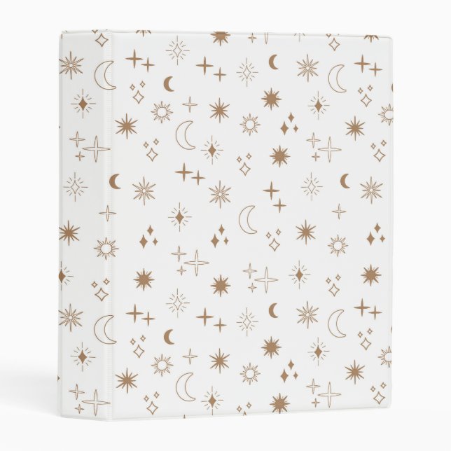 Astrology Star Pattern Mini Binder (Front/Spine)