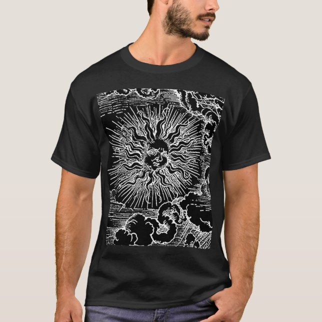 Astrology Sun and Moon by Albrecht Durer T-Shirt (Front)