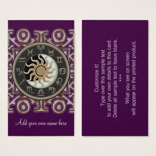 Astrology Sun and Moon Design Custom (Front & Back)