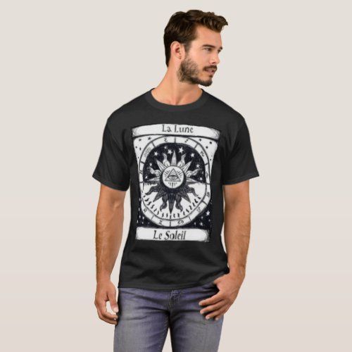 Astrology Sun and Moon illuminati T_Shirt