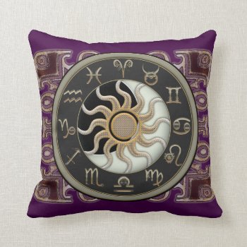 Astrology Sun And Moon Throw Pillow by EarthMagickGifts at Zazzle