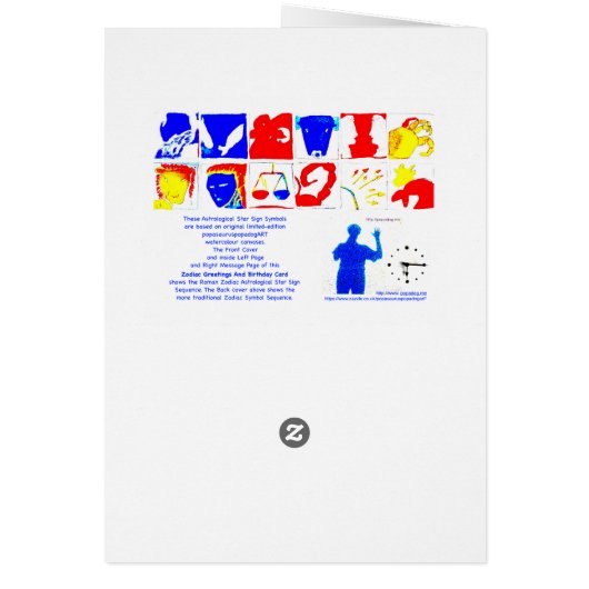 Astrology Symbols Card (Back)