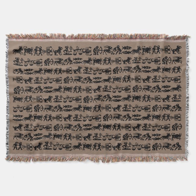 Astrology Throw Blankets Horoscope Gifts Customize (Front)