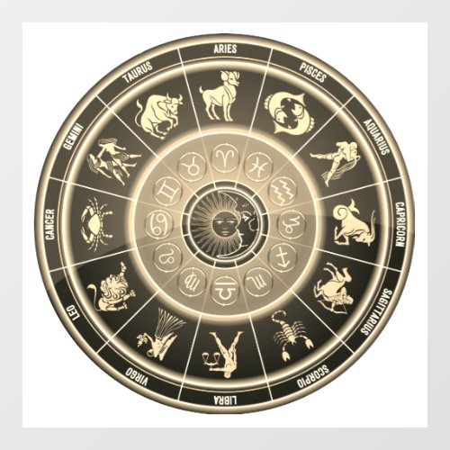 astrology wheel decal