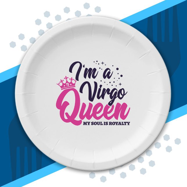 Astrology Zodiac August & September Birthday Virgo Paper Plates (Creator Uploaded)