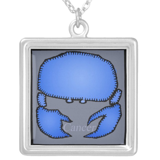 Astrology Zodiac Cancer Sign Birthday Necklace (Front)