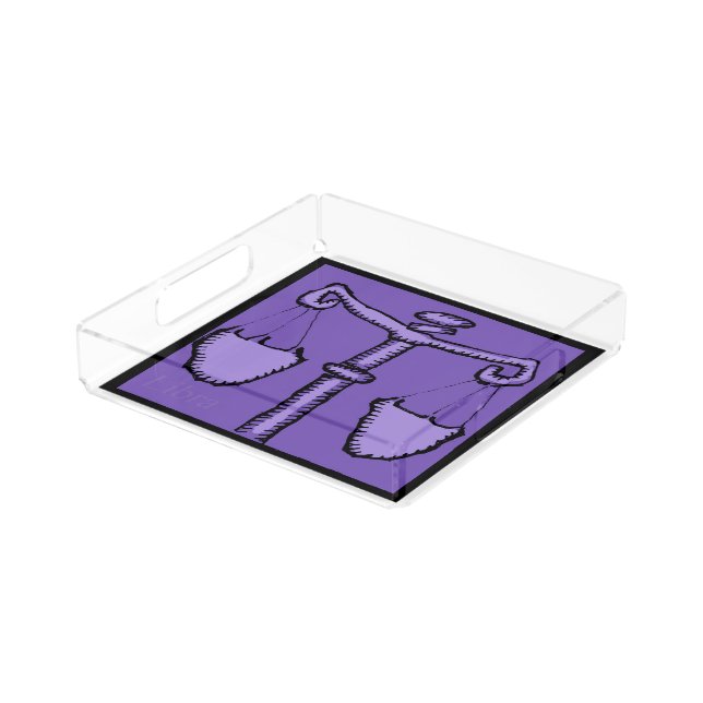 Astrology Zodiac Libra Sign Birthday A Tray (Angled)