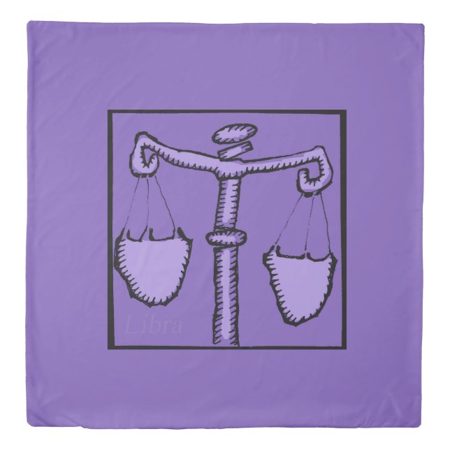 Astrology Zodiac Libra Sign Birthday all-over DC Duvet Cover (Front)