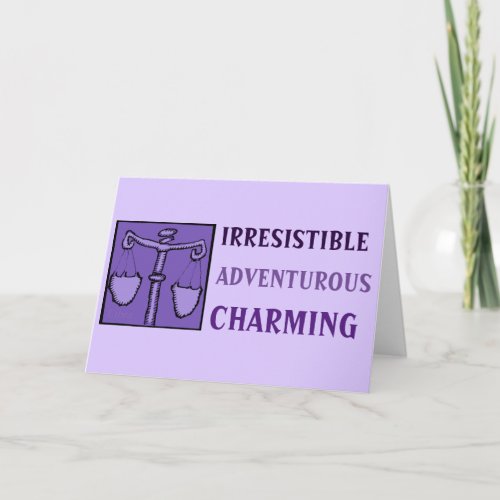 Astrology Zodiac Libra Sign Birthday Personality C Card