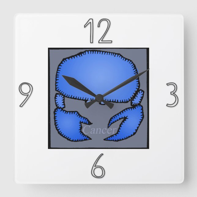 Astrology Zodiac Sign Cancer Wall Clock (Front)