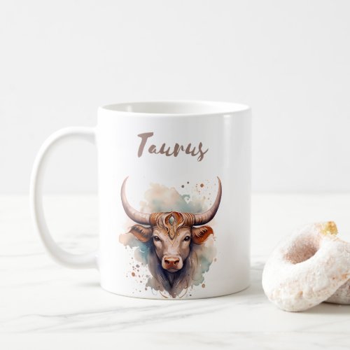 Astrology zodiac sign of Taurus in watercolor  Coffee Mug