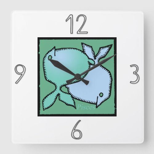 Astrology Zodiac Sign Pisces Wall Clock