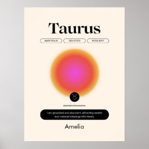 Astrology Zodiac Sign Taurus Poster